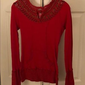 Free People DARLING long sleeve thermal hoodie
